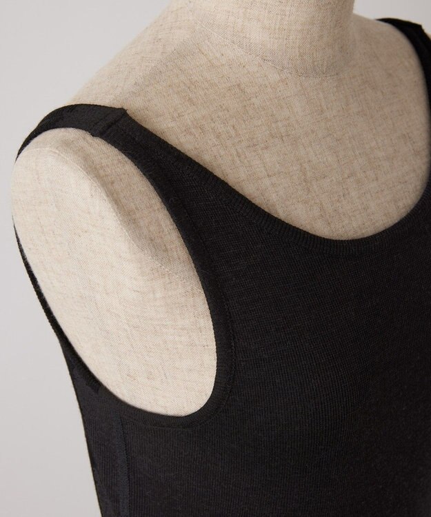 TOQUE 〈大草直子さんアドバイザー〉【天然素材】アルパカシルクリブ タンクトップ ブラック