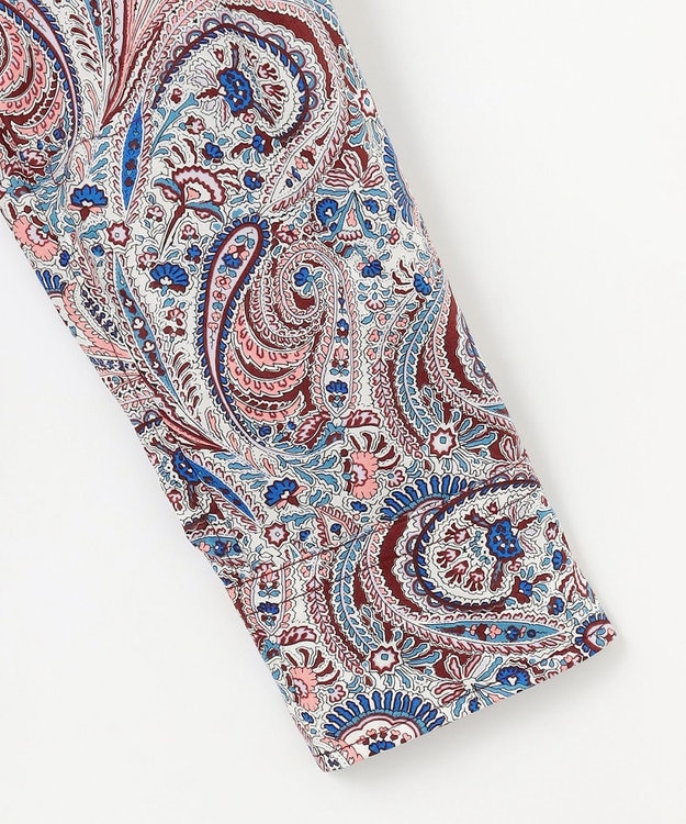 JOSEPH ABBOUD リバティプリント シャツ ワイン系5