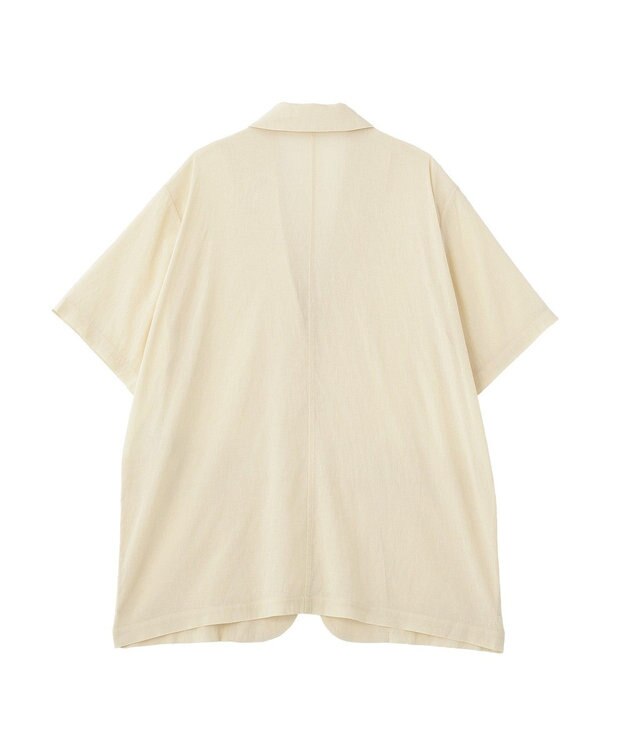 AMERICAN HOLIC 【接触冷感】シアーテーラード半袖ジャケット Ivory