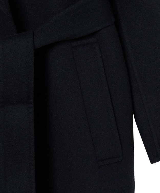 JOSEPH 【WEB&OUTLET限定】ダブルフェイスラムズ　ベルテッドコート Black