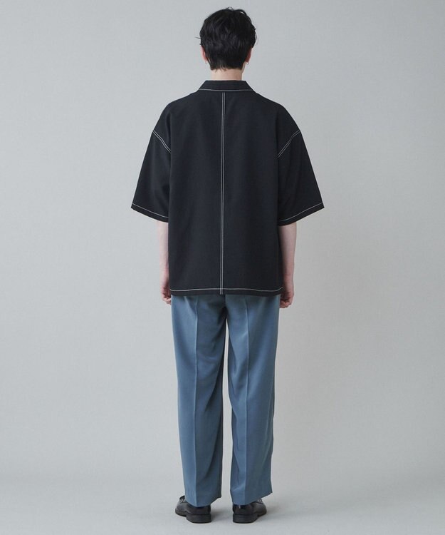 WEGO トロミ　ベルト付きワイドスラックス ブルーその他