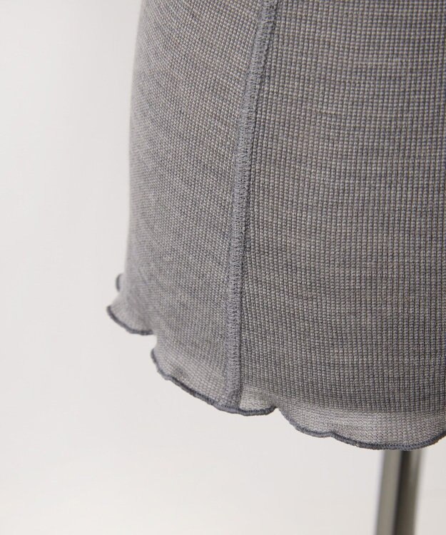 TOQUE 〈大草直子さんアドバイザー〉【天然素材】アルパカシルクリブ タンクトップ グレー