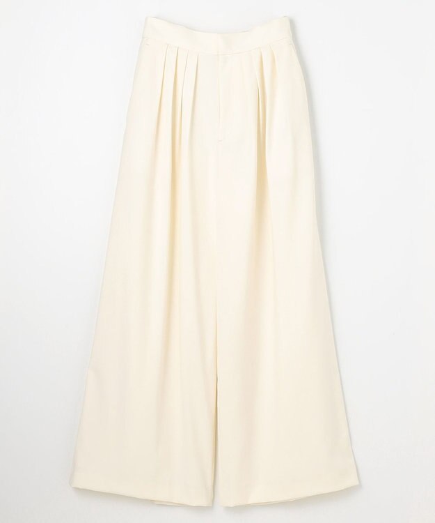 NAVE 【ReNAVE・洗える】4タックワイドパンツ アイボリー系