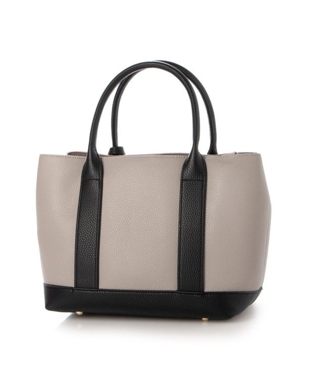 UNBILLION 【テレビ ドラマ着用アイテム】cachecache ショルダー付きパーテーション合成皮革トート グレーミックス