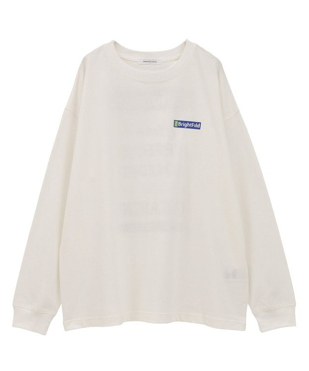 AMERICAN HOLIC カンパニーロゴ風ロングＴシャツ Off White