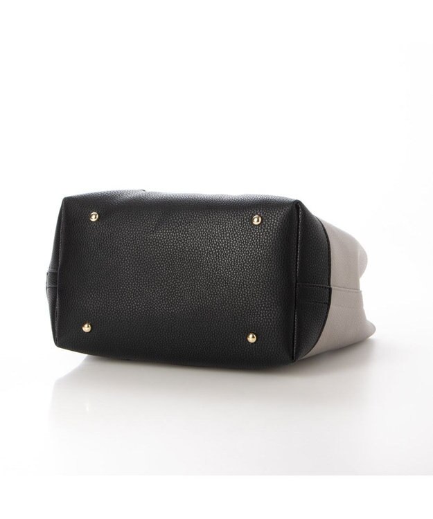 UNBILLION 【テレビ ドラマ着用アイテム】cachecache ショルダー付きパーテーション合成皮革トート グレーミックス