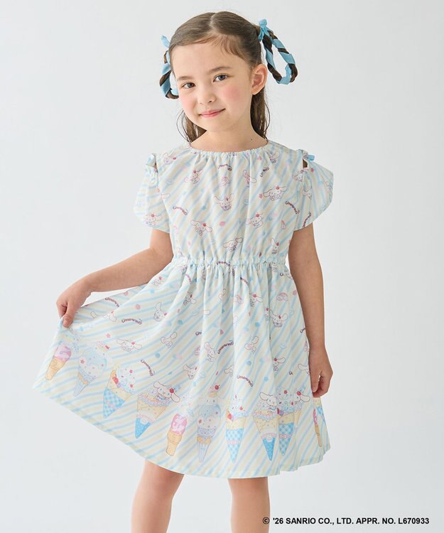 ANY KIDS 【サンリオキャラクターズ×ANY KIDS】2WAY ファンシーワンピース シナモロール×サックスブルー