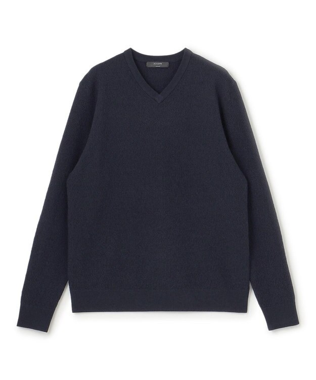 JOSEPH HOMME ライトアムンゼン　Vネック ネイビー系