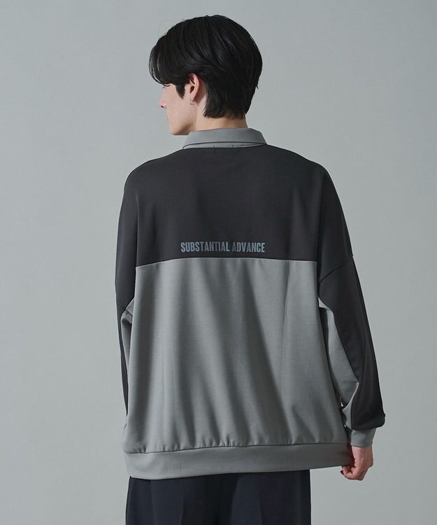 WEGO ドルマンポンチハーフZIPプルオーバー ダークグレー