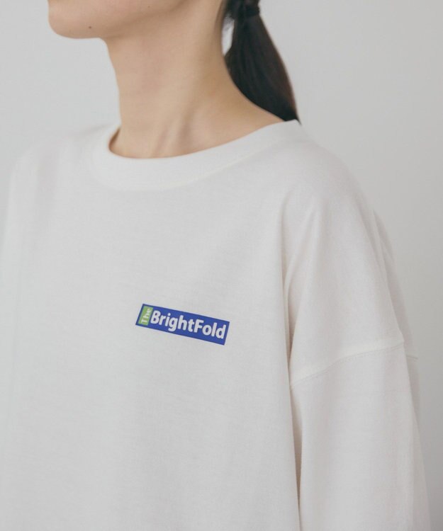 AMERICAN HOLIC カンパニーロゴ風ロングＴシャツ Off White