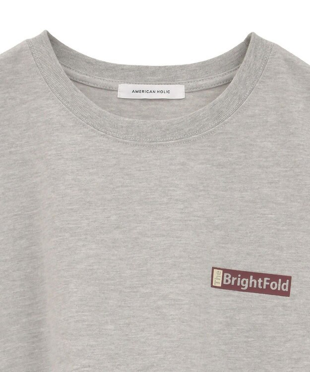 AMERICAN HOLIC カンパニーロゴ風ロングＴシャツ Gray