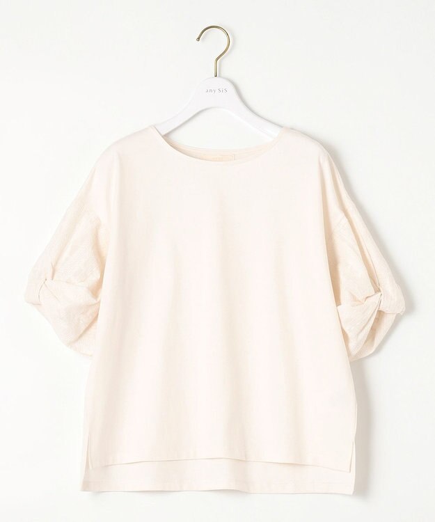 ANY SIS レースコンビ Tシャツ アイボリー