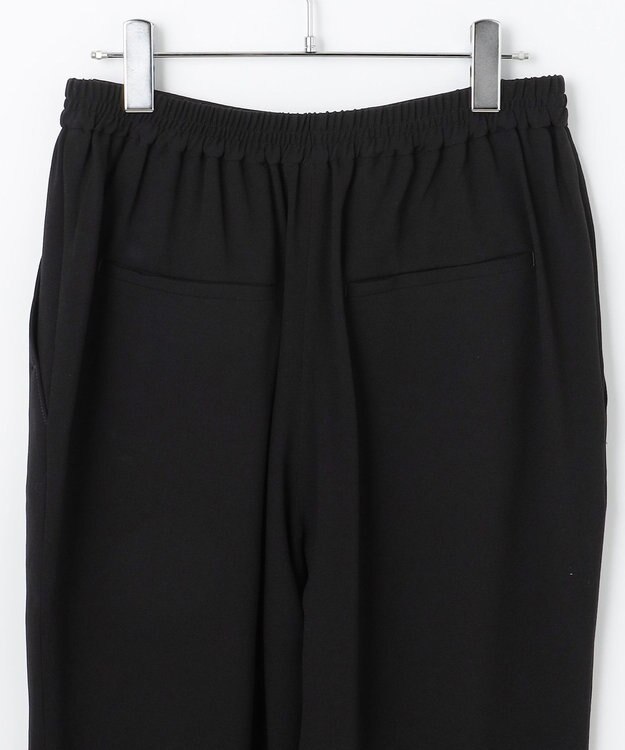 #Newans 【洗える】ジョーゼットテーパードパンツ ブラック系