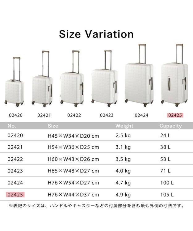 ACE BAGS & LUGGAGE Proteca 360G4 スーツケース 日本製 105L 02425 プロテカ ウォームグレー