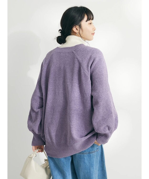 CRAFT STANDARD BOUTIQUE 洗えるコードモールＶネックプルオーバー Purple