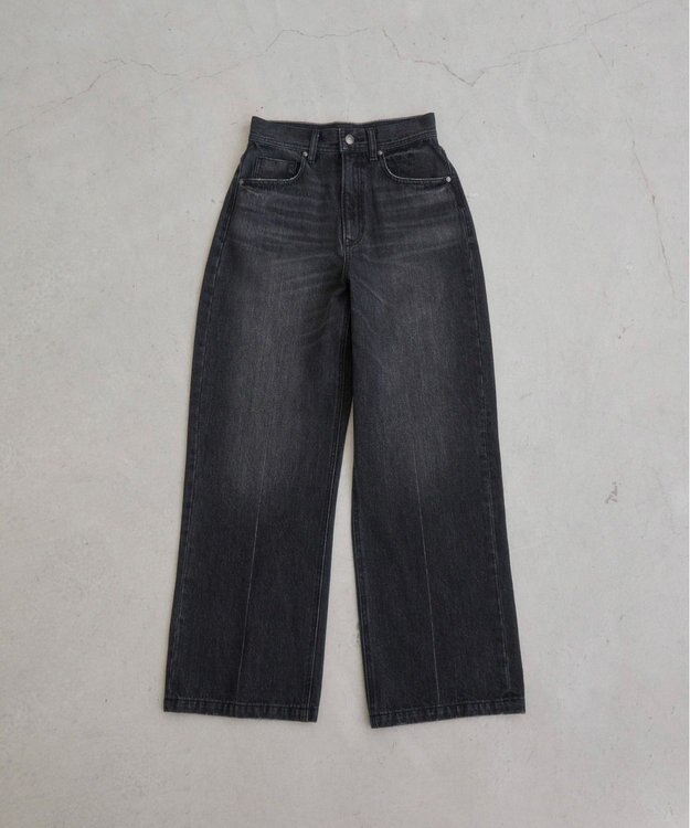 WEGO 【ANGIE VINTAGE/SMLサイズ展開】ワイドストレートデニムパンツ ブラックその他