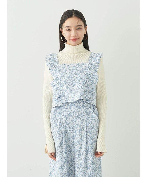 earth music&ecology 隠れウサギ柄ビスチェ Ecru