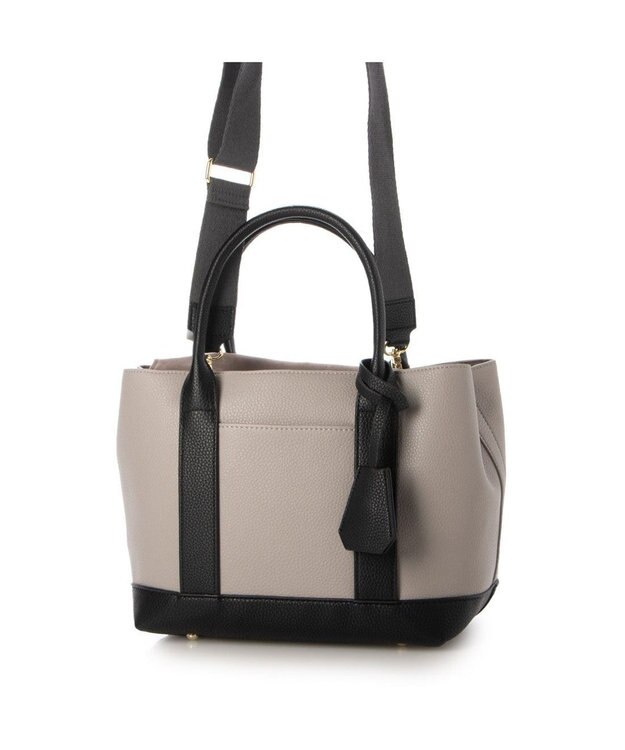 UNBILLION 【テレビ ドラマ着用アイテム】cachecache ショルダー付きパーテーション合成皮革トート グレーミックス