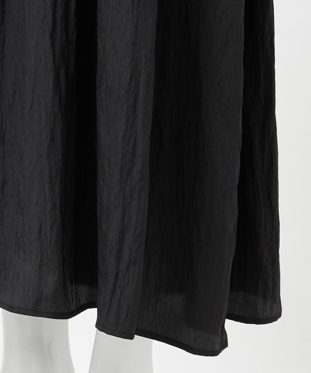 23区 【GOLD LABEL】シルクワッシャー 長袖ワンピース ブラック系