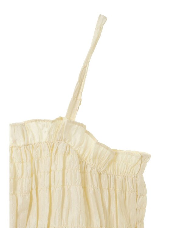 Green Parks シャーリングキャミビスチェ Ecru