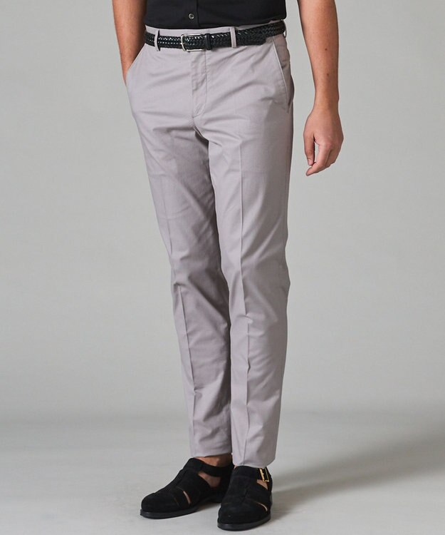 GOTAIRIKU ウエストアジャスター/折り目加工/吸汗速乾/洗える【ビジネス対応】クールマックスパンツ（24年モデル） ライトグレー系