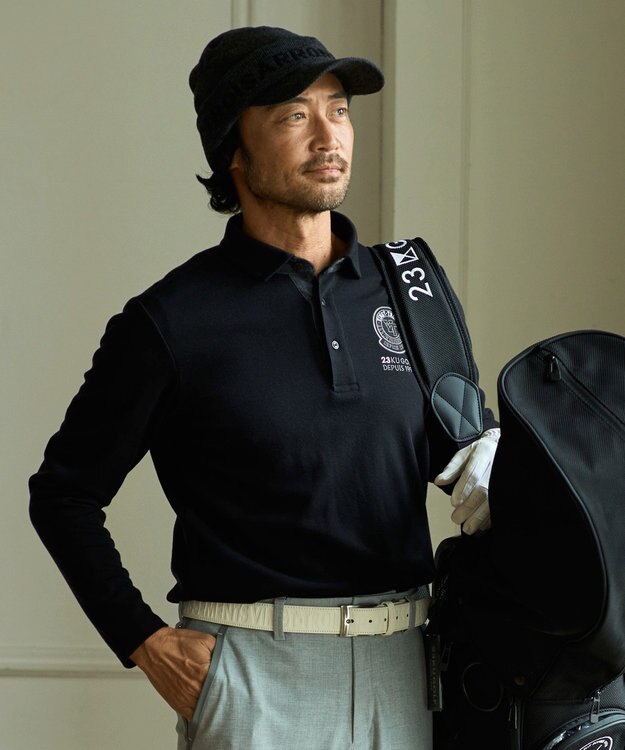 23区GOLF 【MEN】【吸湿/発熱】グランサーモカノコ ブラック系