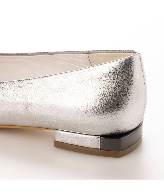 MODE ET JACOMO <MODE ET JACOMO>ローヒールスクエアトゥパンプス シルバー