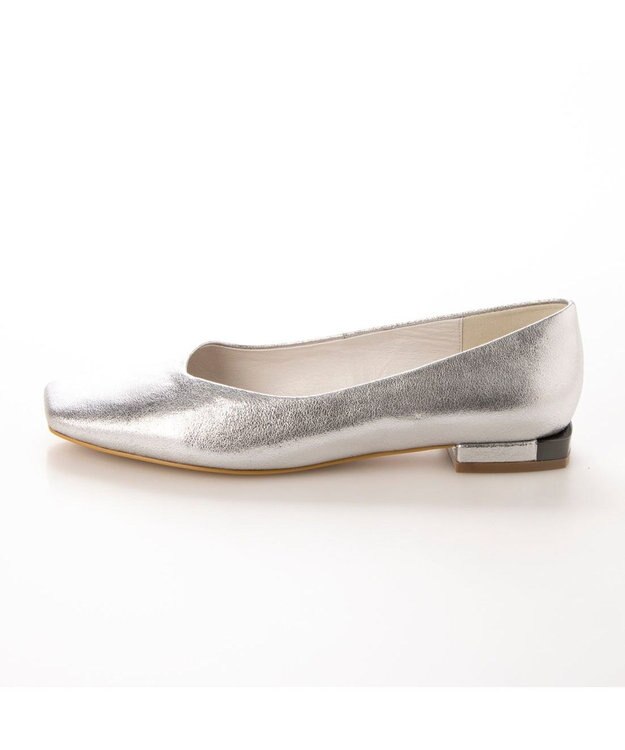MODE ET JACOMO <MODE ET JACOMO>ローヒールスクエアトゥパンプス シルバー