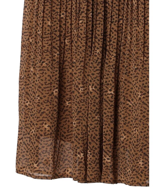 Green Parks シフォンＪＱアソートプリーツスカート Leopard