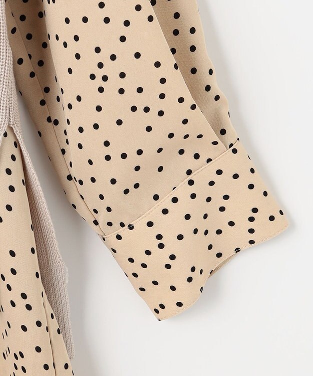 ANY 【セットアイテム】ニットベスト×ワンピース SET ベージュ×ベージュドット