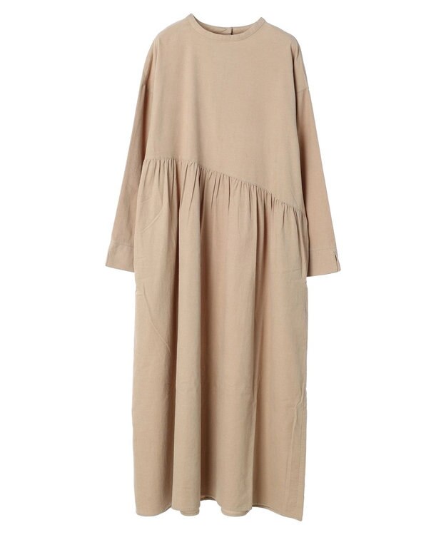 CRAFT STANDARD BOUTIQUE コーデュロイアシンメトリーワンピース Beige