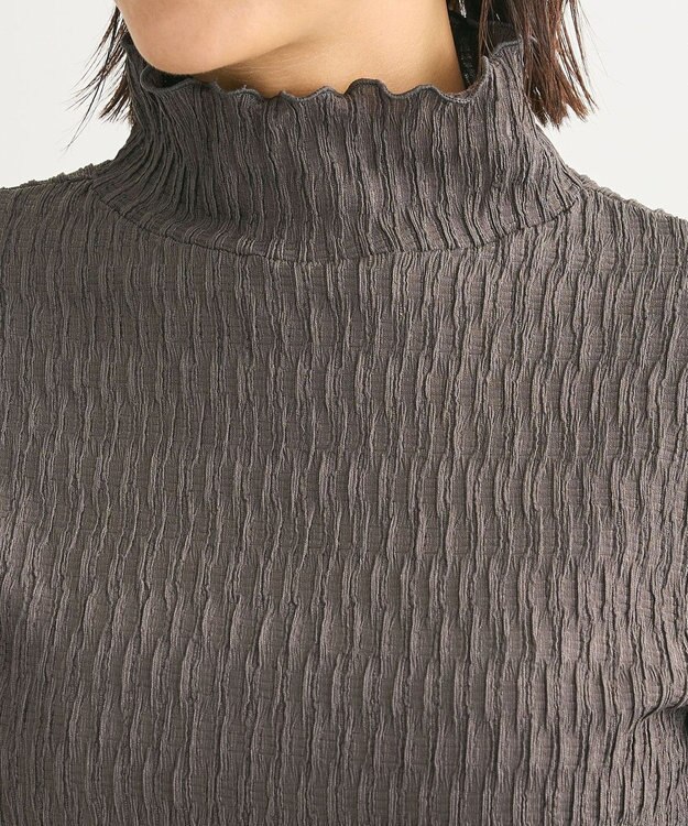 Green Parks ・Ｐｅｔｉｔ　Ｆｌｅｕｒ　ジャカードハイネックロンＴＥ Charcoal Gray