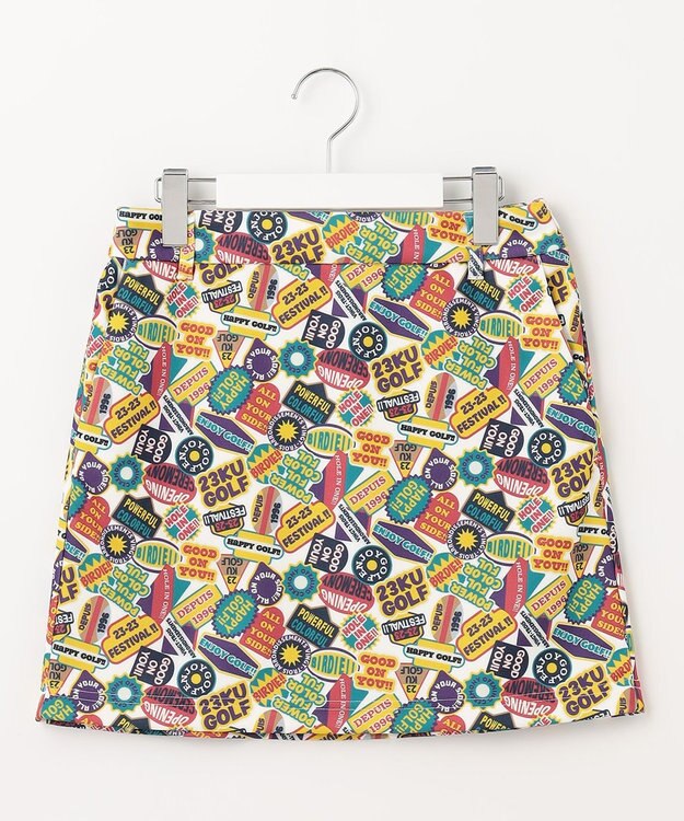 23区GOLF 【WOMEN】【吸水速乾】ステッカープリント スカート イエロー系5