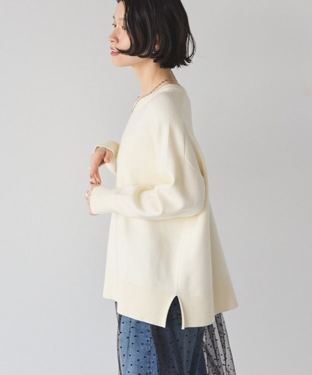 AMERICAN HOLIC バイパチラグランニットプルオーバー Ivory