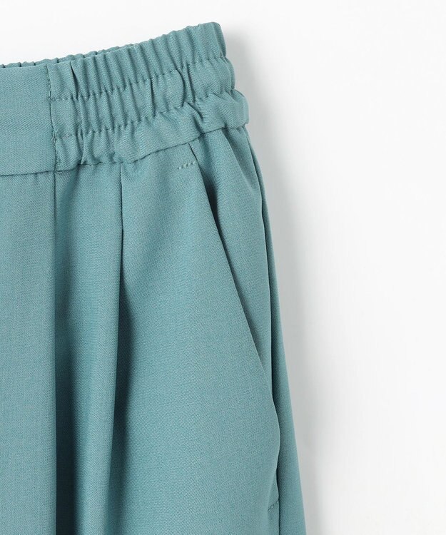 ANY 【ウエストゴム】イージーケアライトストレッチワイドパンツ ブルー