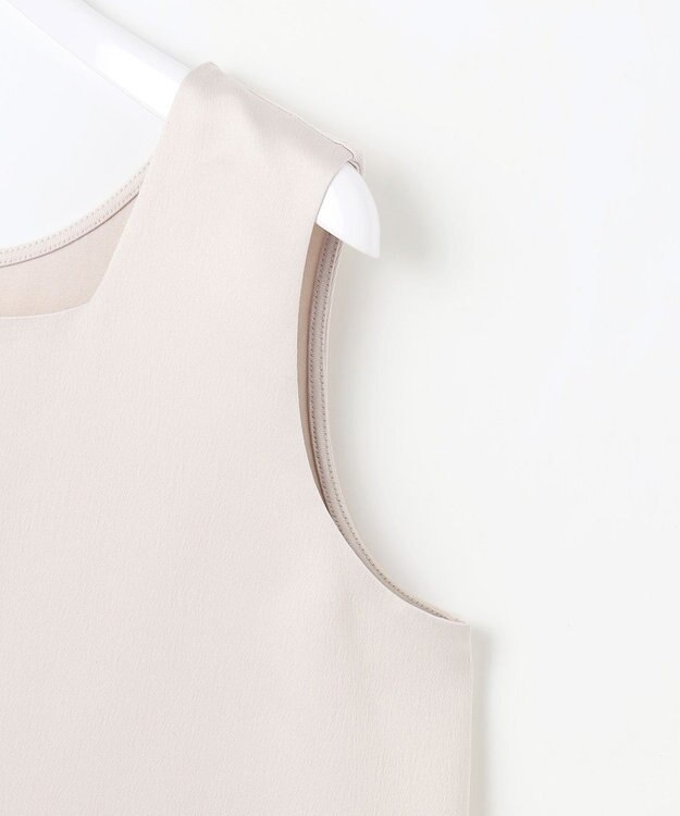 ANY SIS 【洗える】サテン2WAY タンクトップ ローズグレー