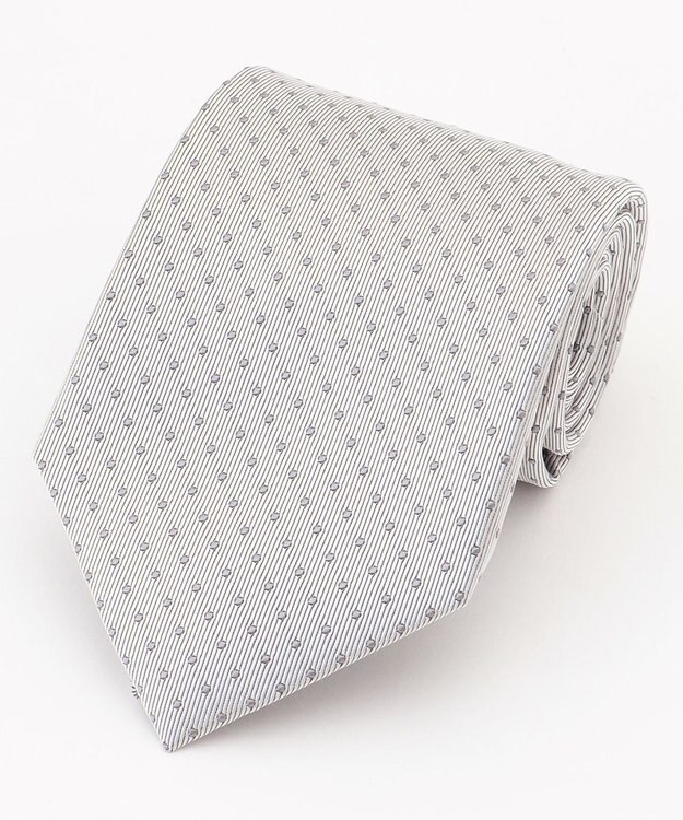 J.PRESS MEN 【FOMARL COLLECTION】ドット柄 フォーマルネクタイ ライトグレー系7