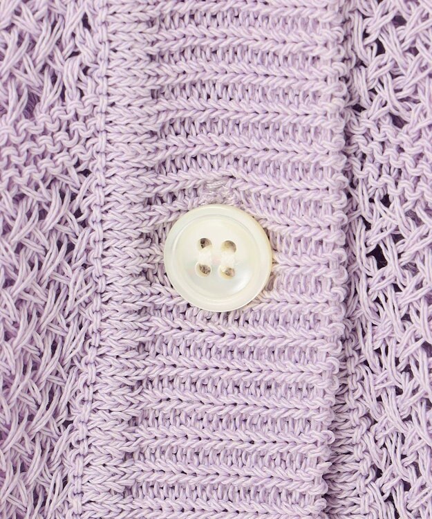 J.PRESS LADIES L 【洗える】PATTERN MESH ドルマンスリーブ カーディガン ラベンダー系