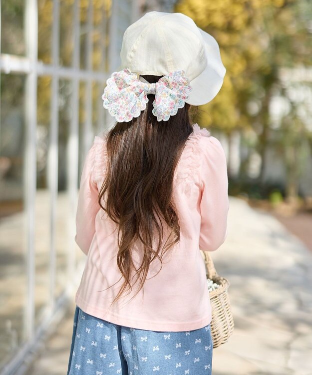 ANY KIDS 【日よけ付き】リボンハット エクリュ