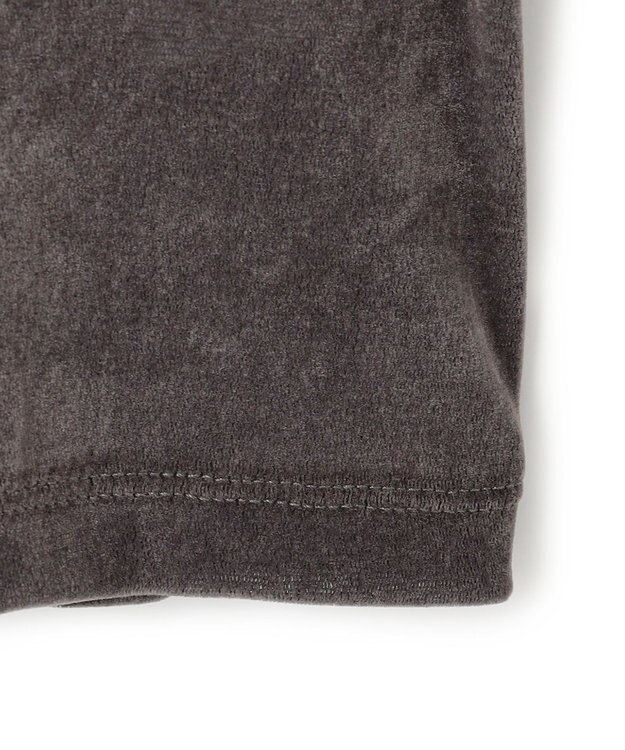 ICB 【洗える】フロッキーベロア プルオーバー チャコール系