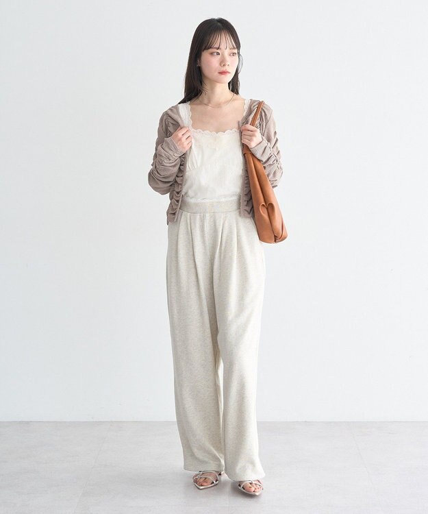 earth music&ecology 総レースホルターネックキャミソール Off White