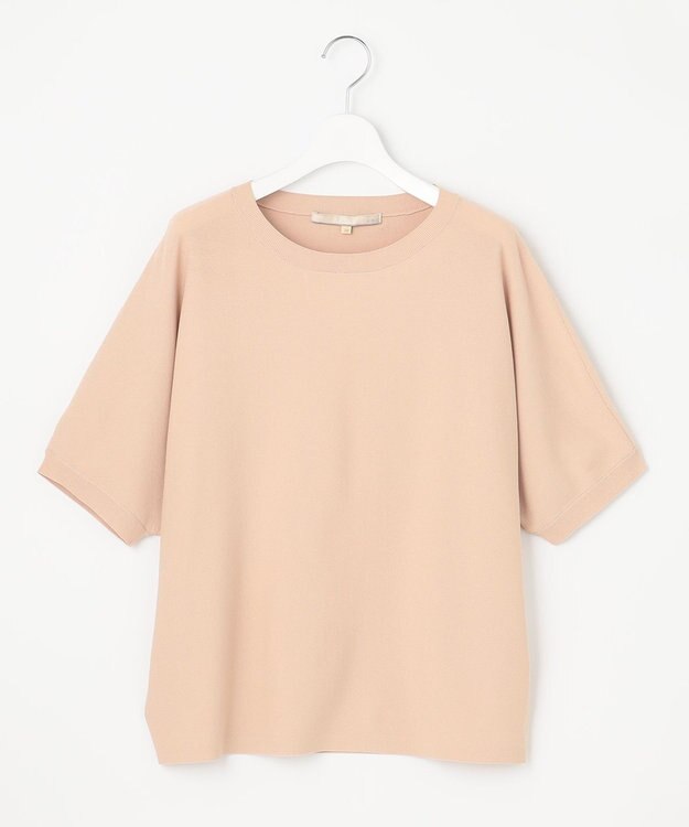 自由区 【好評につき新色追加・9色展開・洗える・XSサイズあり】クレープストレッチドルマン ニット ローズ系