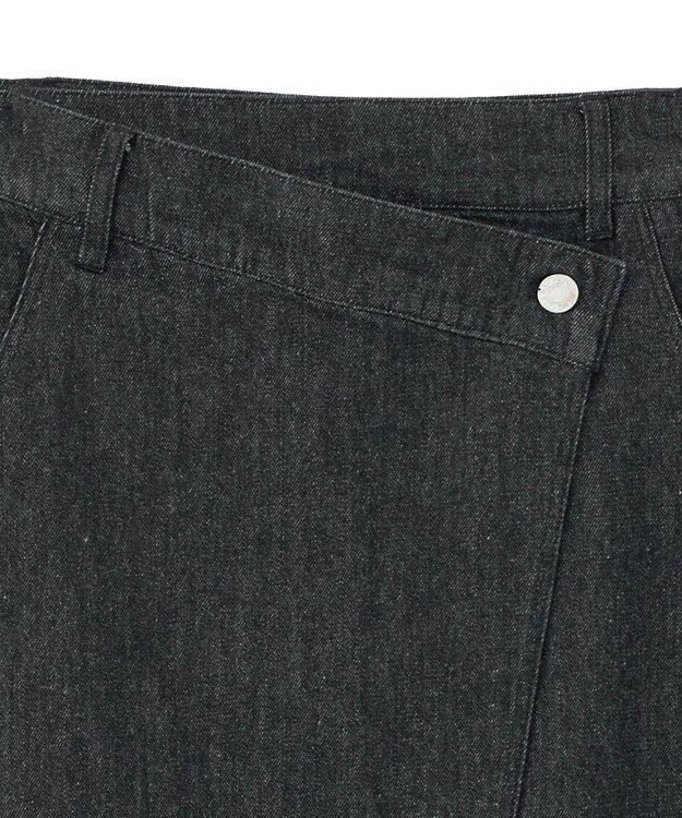 CRAFT STANDARD BOUTIQUE ラップ風デニムスカート Black
