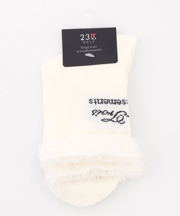 23区GOLF 【WOMEN】ふわもこボアニットソックス 18cm ホワイト系