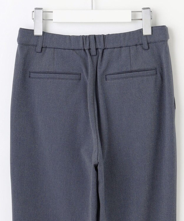 J.PRESS LADIES 【洗える】2way thermoサキソニー テーパード パンツ ネイビーシャンブレー系