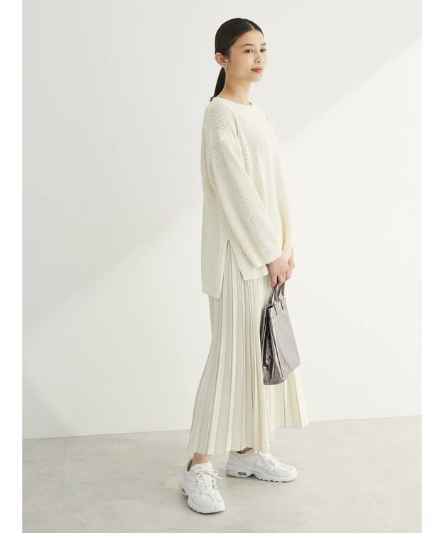 Green Parks メッシュニットプルオーバー Ivory