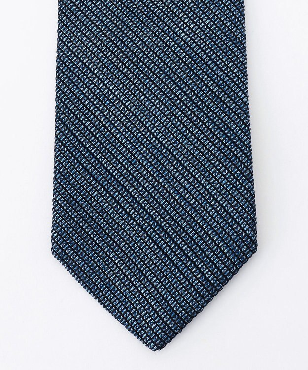 J.PRESS MEN 【KUSKA×J.PRESS ALL HANDMADE GRENADINE COLLECTION】インディゴブルー無地 ネクタイ サックスブルー系