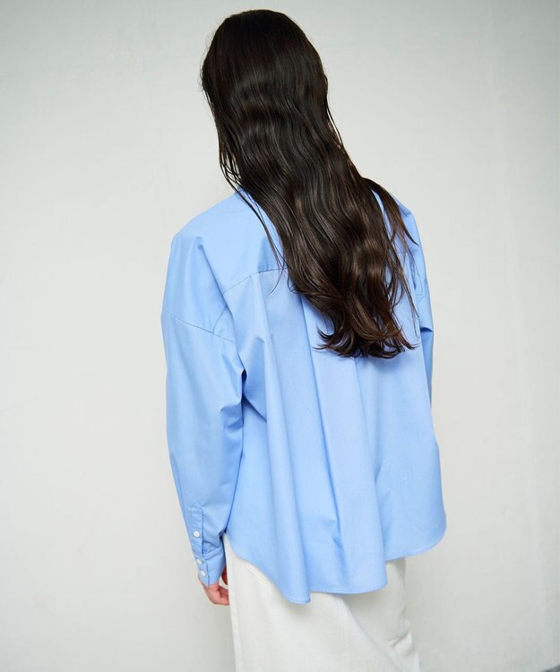 GRACE CONTINENTAL マリンスカーフコンビシャツ ブルー