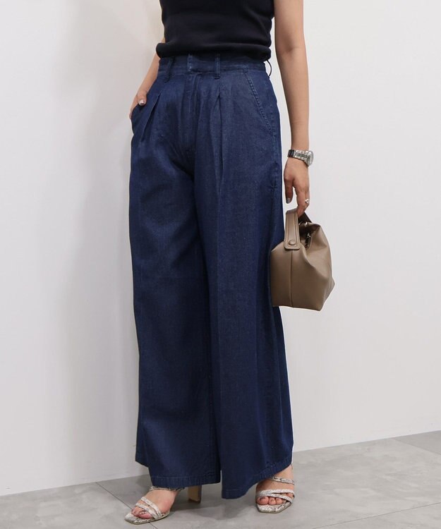 AMERICAN HOLIC ライトオンススーパーワイドデニム Indigo