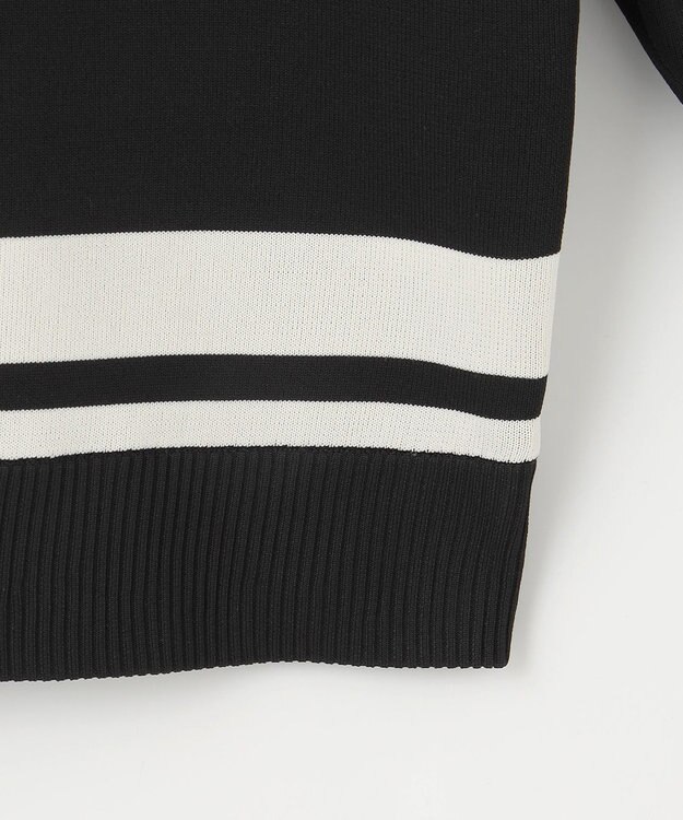 23区GOLF 【MEN】【ウォッシャブル】グラフィックダブルジャガードニット ブラック系